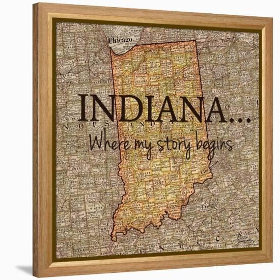 Story Indiana-Tina Carlson-Framed Stretched Canvas