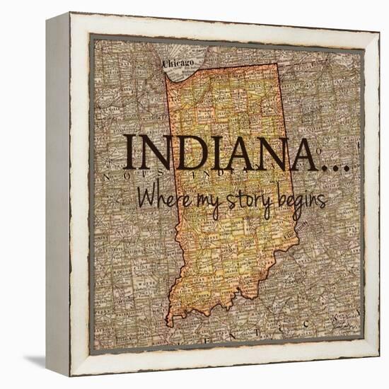 Story Indiana-Tina Carlson-Framed Stretched Canvas