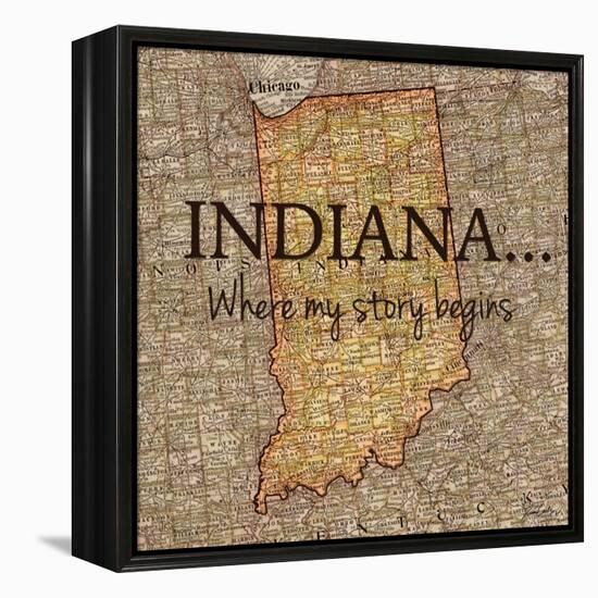 Story Indiana-Tina Carlson-Framed Stretched Canvas