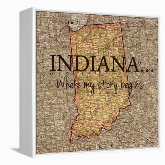 Story Indiana-Tina Carlson-Framed Stretched Canvas