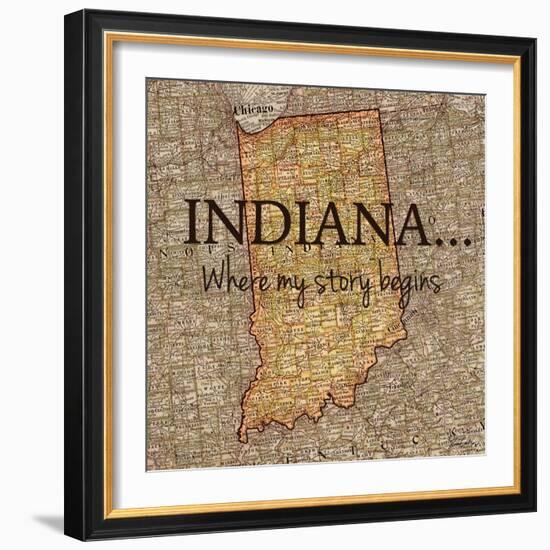 Story Indiana-Tina Carlson-Framed Art Print