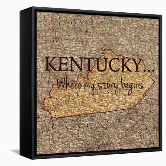 Story Kentucky-Tina Carlson-Framed Stretched Canvas