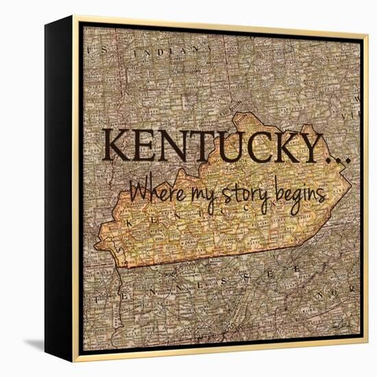 Story Kentucky-Tina Carlson-Framed Stretched Canvas