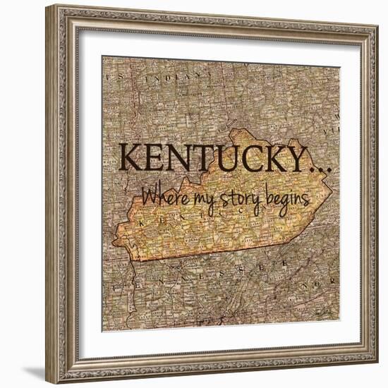 Story Kentucky-Tina Carlson-Framed Art Print