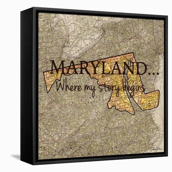 Story Maryland-Tina Carlson-Framed Stretched Canvas