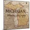 Story Michigan-Tina Carlson-Mounted Art Print