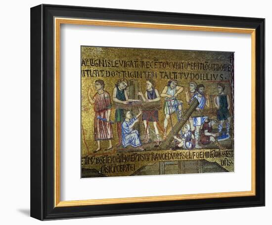 Story of Noah: the Building of the Ark, 11th Century-null-Framed Giclee Print