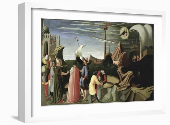 Story of Saint Luke Predella Triptych-Fra Angelico-Framed Giclee Print