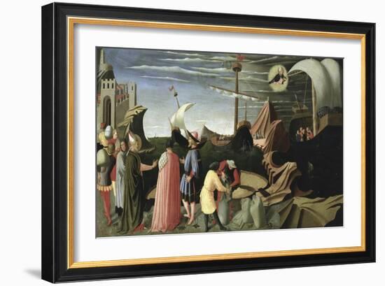 Story of Saint Luke Predella Triptych-Fra Angelico-Framed Giclee Print