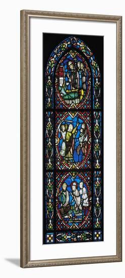 Story of St Blaise, Bishop of Sebaste in Armenia, Stained Glass Window-null-Framed Giclee Print