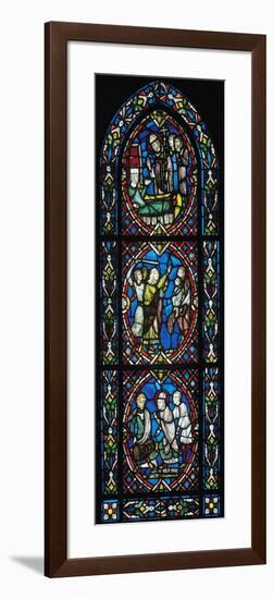 Story of St Blaise, Bishop of Sebaste in Armenia, Stained Glass Window-null-Framed Giclee Print