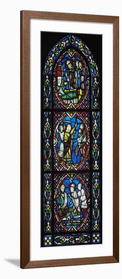 Story of St Blaise, Bishop of Sebaste in Armenia, Stained Glass Window-null-Framed Giclee Print