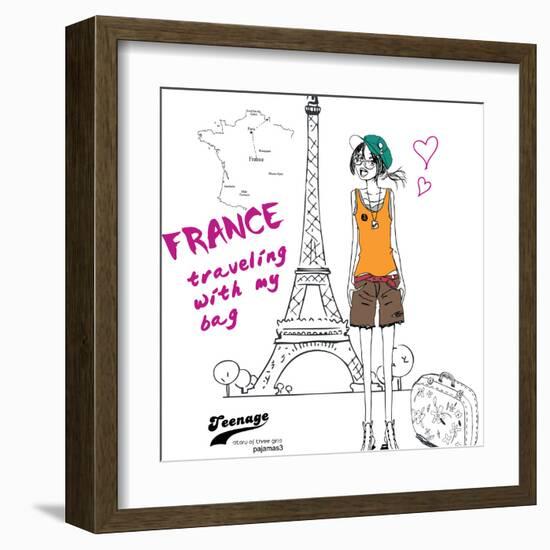 Story Of Three Girls France-studiohome-Framed Art Print
