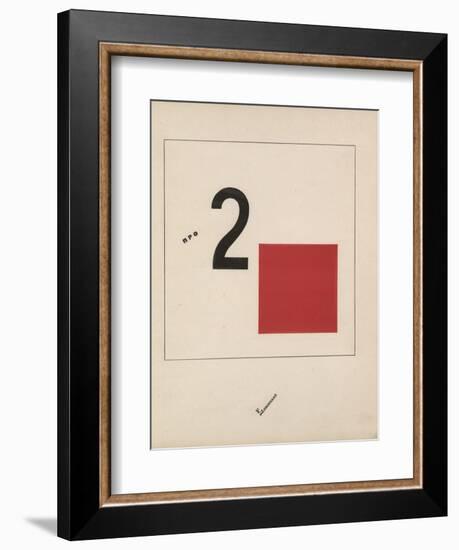 Story of Two Quadrats, 1920-El Lissitzky-Framed Giclee Print