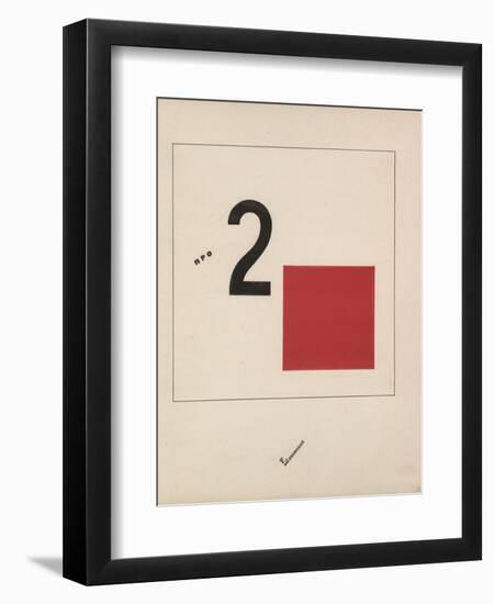 Story of Two Quadrats, 1920-El Lissitzky-Framed Giclee Print