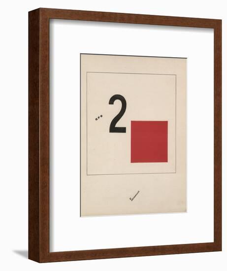 Story of Two Quadrats, 1920-El Lissitzky-Framed Giclee Print