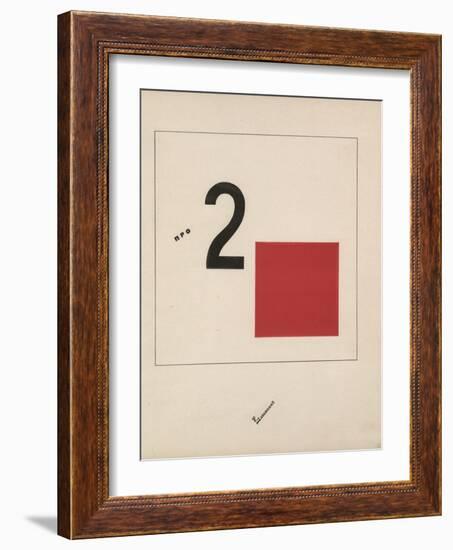 Story of Two Quadrats, 1920-El Lissitzky-Framed Giclee Print