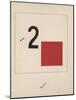 Story of Two Quadrats, 1920-El Lissitzky-Mounted Giclee Print