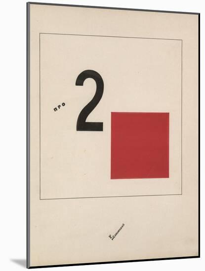 Story of Two Quadrats, 1920-El Lissitzky-Mounted Giclee Print