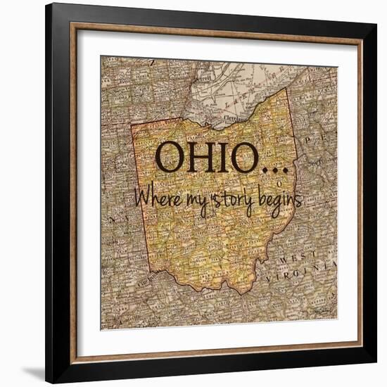 Story Ohio-Tina Carlson-Framed Art Print