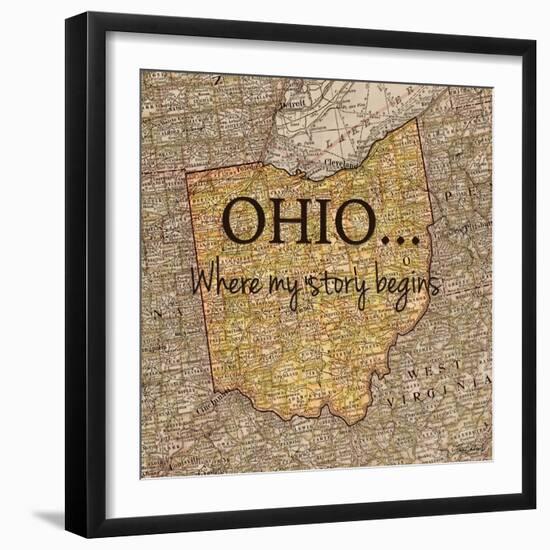 Story Ohio-Tina Carlson-Framed Art Print
