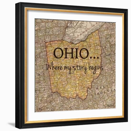 Story Ohio-Tina Carlson-Framed Art Print