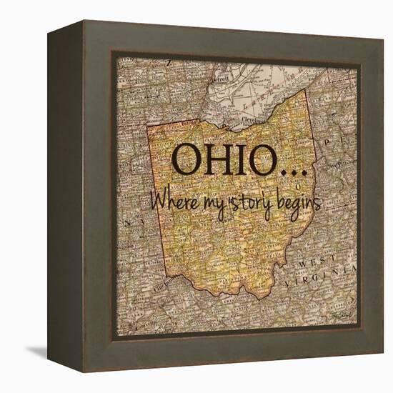 Story Ohio-Tina Carlson-Framed Stretched Canvas