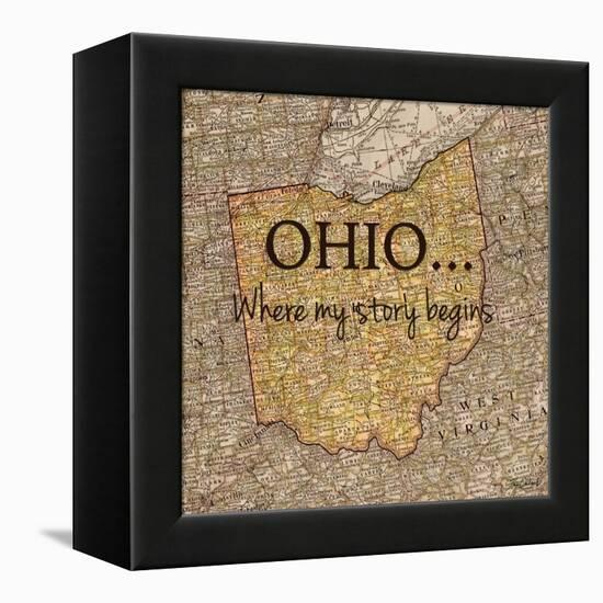 Story Ohio-Tina Carlson-Framed Stretched Canvas