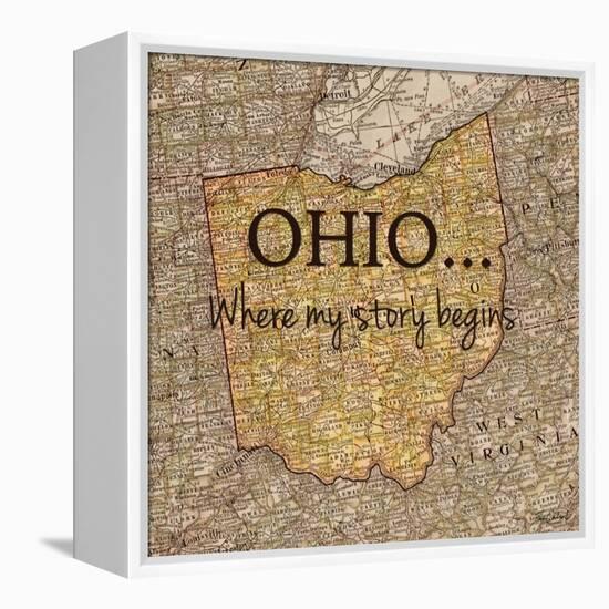 Story Ohio-Tina Carlson-Framed Stretched Canvas