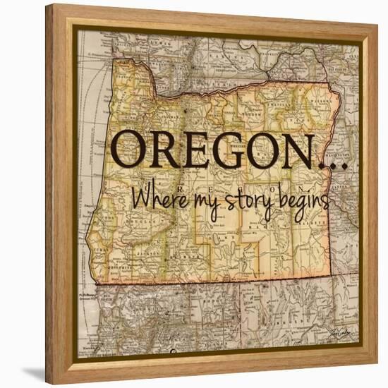 Story Oregon-Tina Carlson-Framed Stretched Canvas