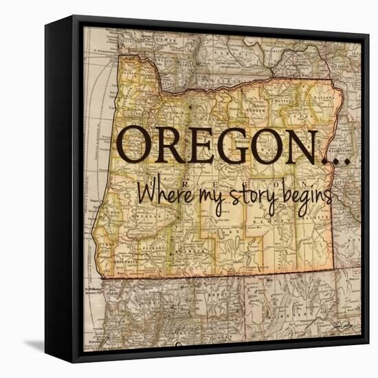 Story Oregon-Tina Carlson-Framed Stretched Canvas