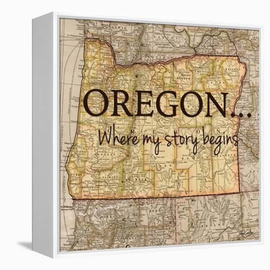 Story Oregon-Tina Carlson-Framed Stretched Canvas