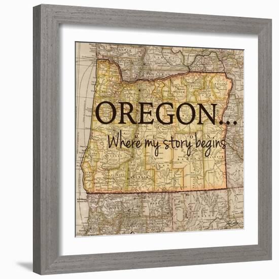 Story Oregon-Tina Carlson-Framed Art Print