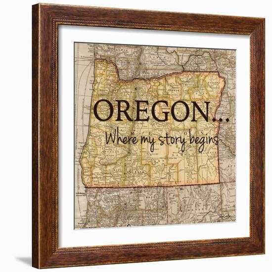 Story Oregon-Tina Carlson-Framed Art Print