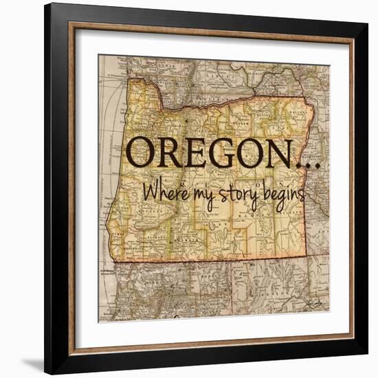 Story Oregon-Tina Carlson-Framed Art Print