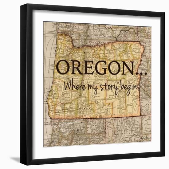 Story Oregon-Tina Carlson-Framed Art Print