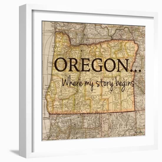 Story Oregon-Tina Carlson-Framed Art Print