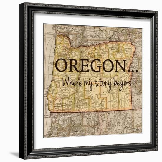 Story Oregon-Tina Carlson-Framed Art Print