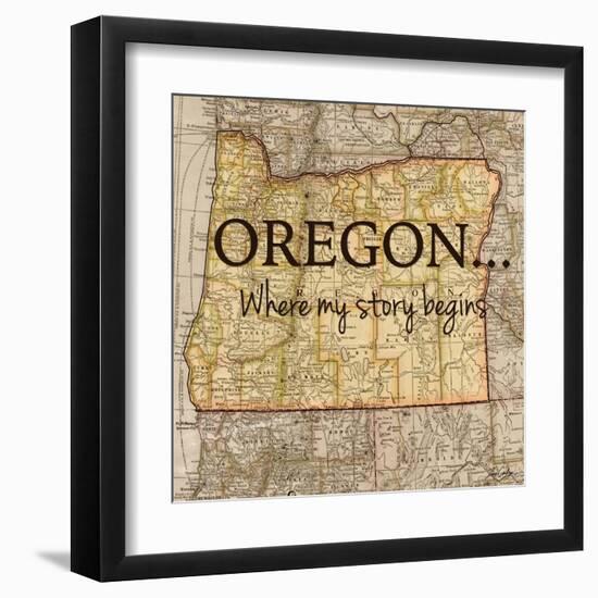 Story Oregon-Tina Carlson-Framed Art Print