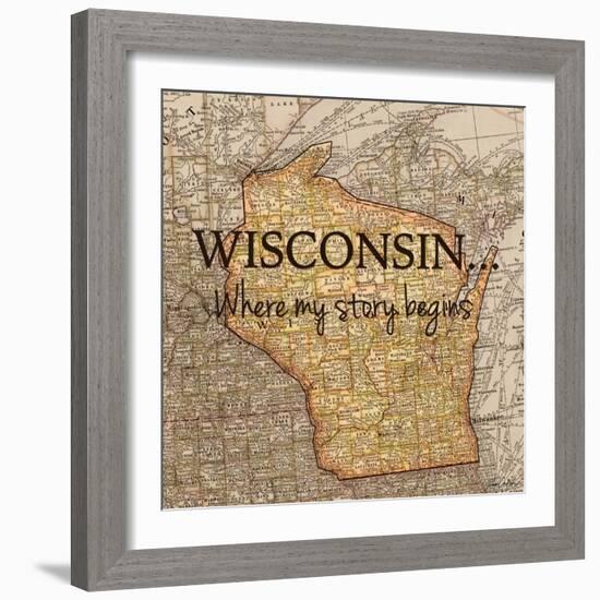 Story Wisconsin-Tina Carlson-Framed Art Print