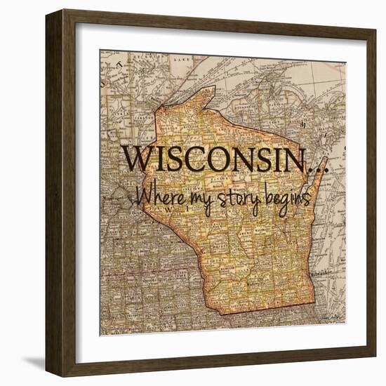 Story Wisconsin-Tina Carlson-Framed Art Print