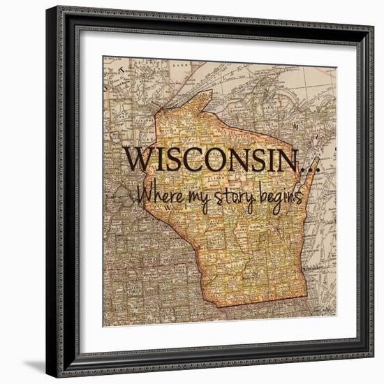 Story Wisconsin-Tina Carlson-Framed Art Print