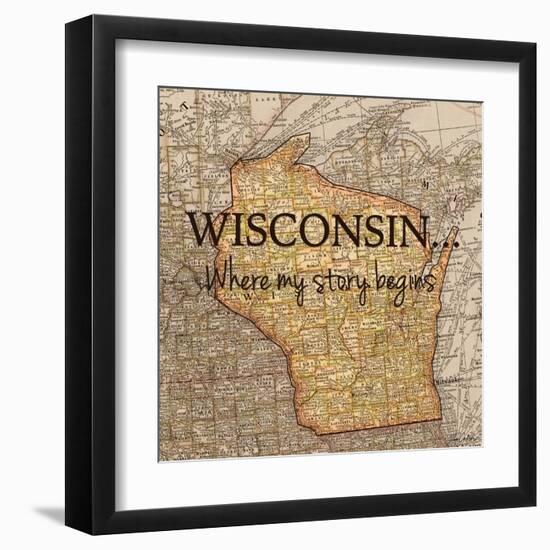 Story Wisconsin-Tina Carlson-Framed Art Print