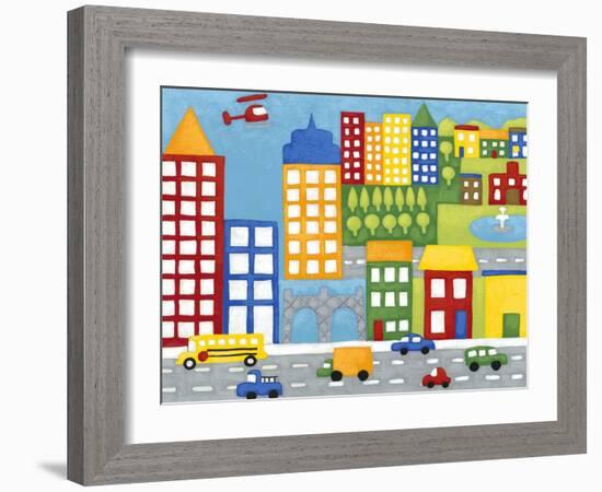 Storybook City-Chariklia Zarris-Framed Art Print