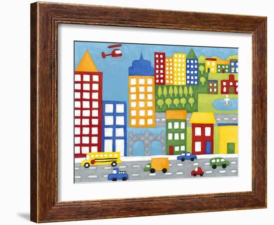 Storybook City-Chariklia Zarris-Framed Art Print