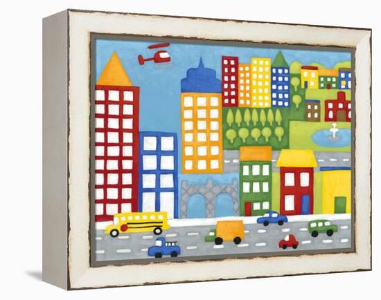 Storybook City-Chariklia Zarris-Framed Stretched Canvas