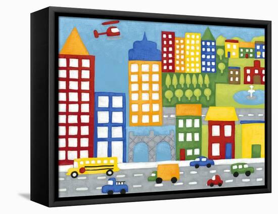 Storybook City-Chariklia Zarris-Framed Stretched Canvas