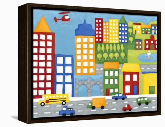 Storybook City-Chariklia Zarris-Framed Stretched Canvas