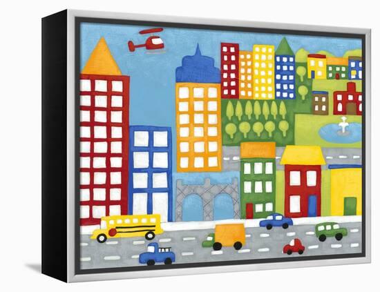 Storybook City-Chariklia Zarris-Framed Stretched Canvas