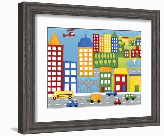 Storybook City-Chariklia Zarris-Framed Art Print